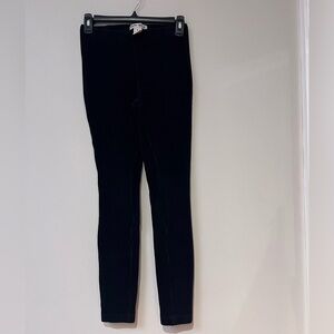 Anti Blue Black Soft Ribbed Legging Pants